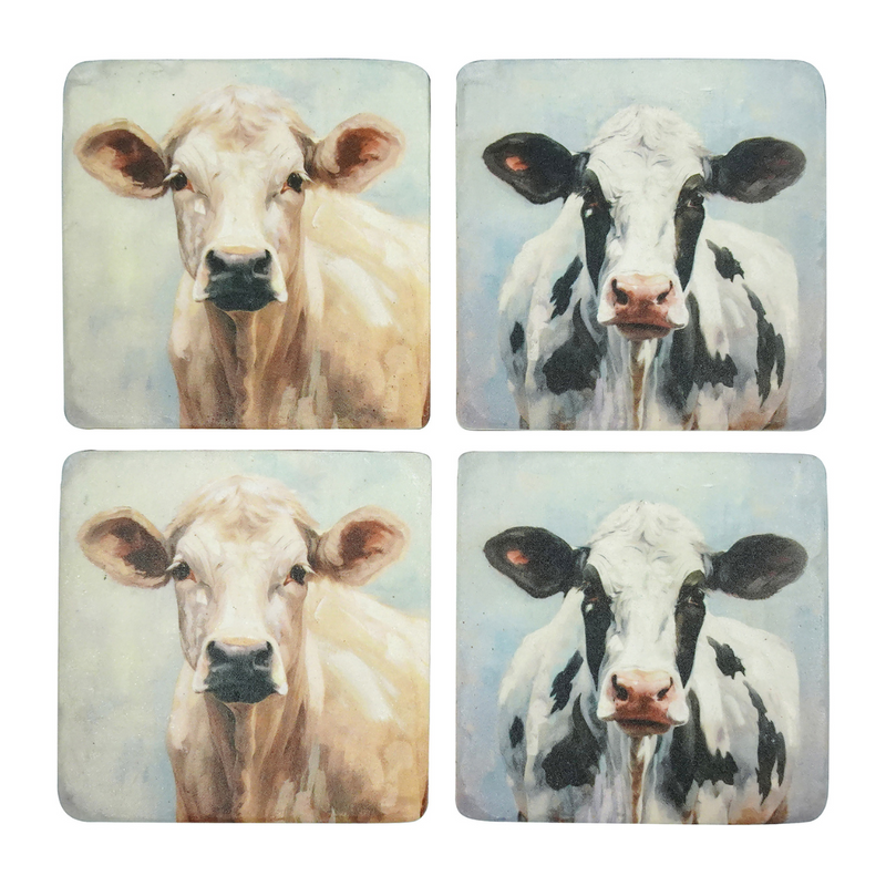 Ronis Moo-La-La Resin Coaster 10x10cm Set of 4