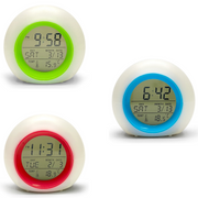 Ronis Mori Bubble Multicoloured Lights Digital Alarm Clock 9x9cm Assorted