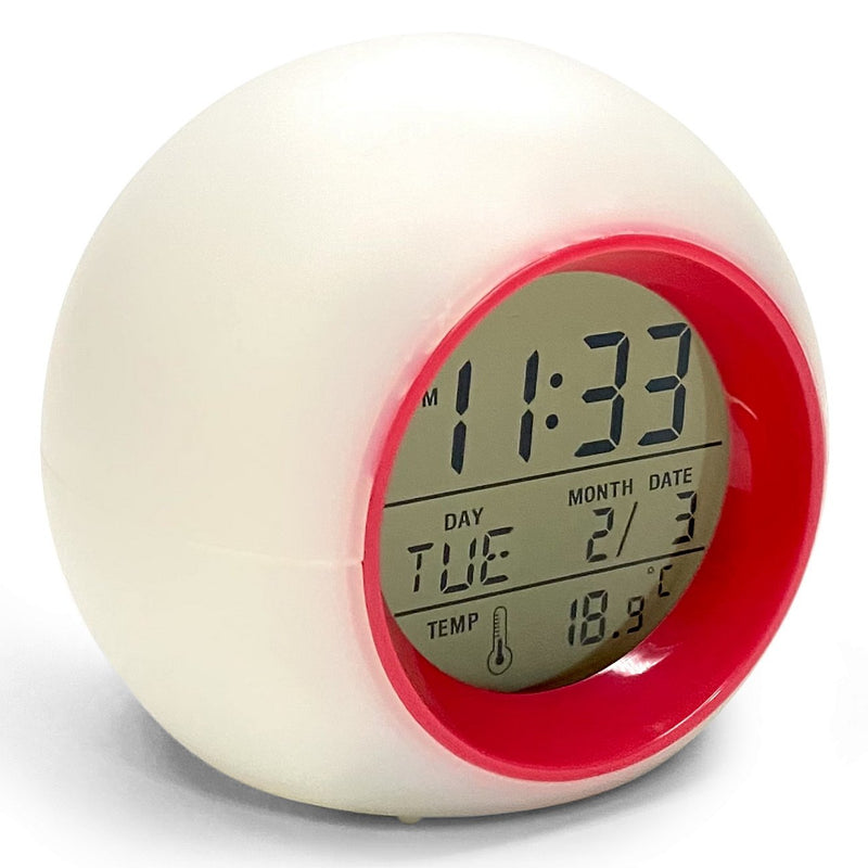 Ronis Mori Bubble Multicoloured Lights Digital Alarm Clock 9x9cm Assorted