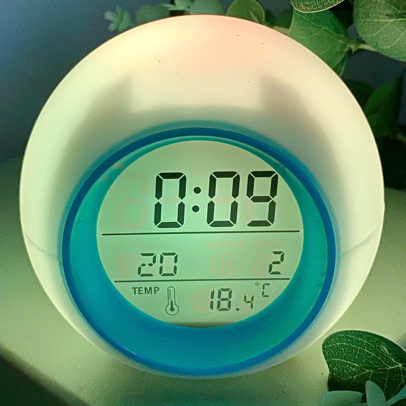 Ronis Mori Bubble Multicoloured Lights Digital Alarm Clock 9x9cm Assorted
