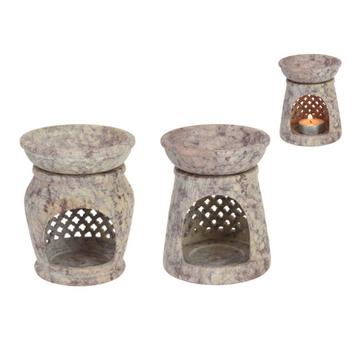 Ronis Moroccan Soapstone Oil Burner 12cm Assorted