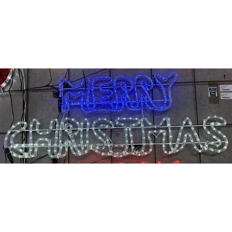 Ronis Motif Merry Christmas 1000cm Blue and White