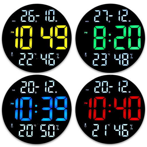 Ronis Multifunctional LED Clock 30cm 4 Asstd