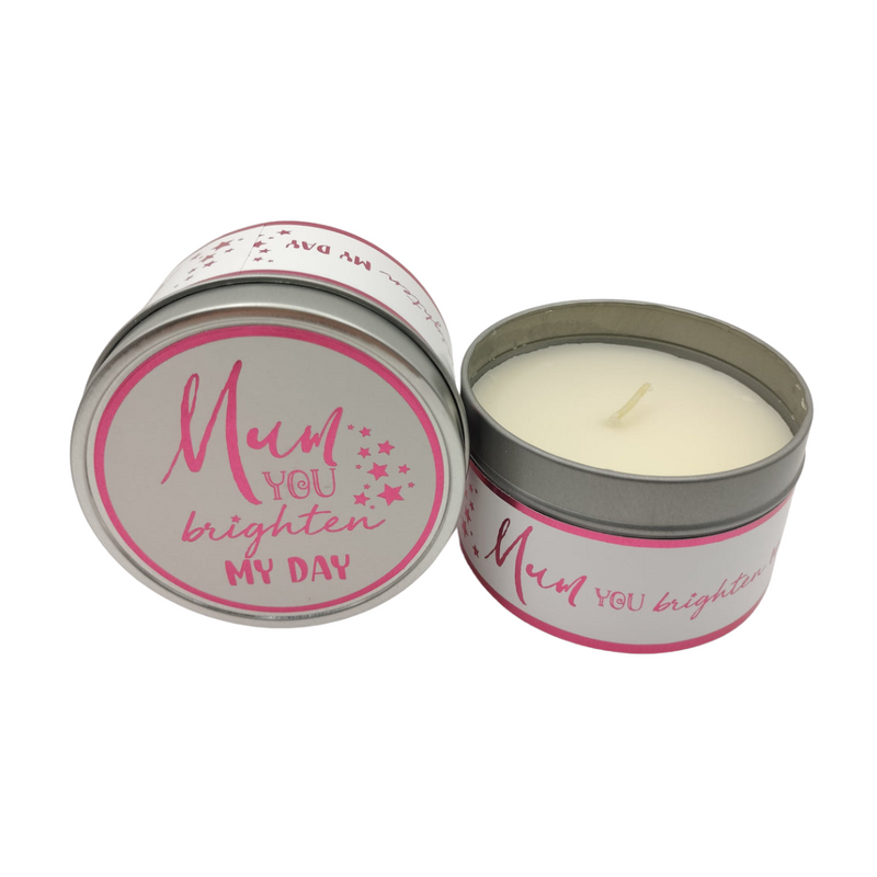 Ronis Mum You Brighten My Day Candle 20hr Burn Vanilla