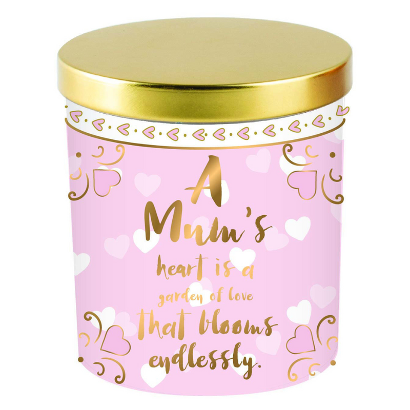 Ronis Mums Heart Candle Vanilla 45hr Burn Time 9x8cm