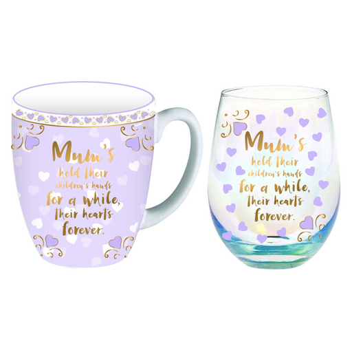 Ronis Mums Hold Their Mug/Stemless Set