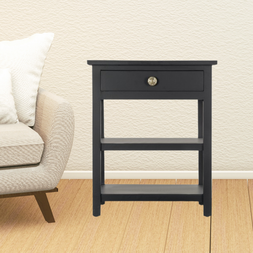 Ronis Musa Bedside Table 50x40x60cm Black