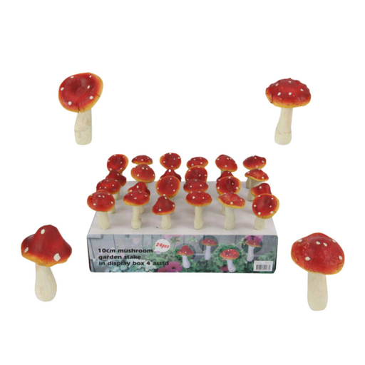 Ronis Mushroom Garden Stake 10cm Assorted