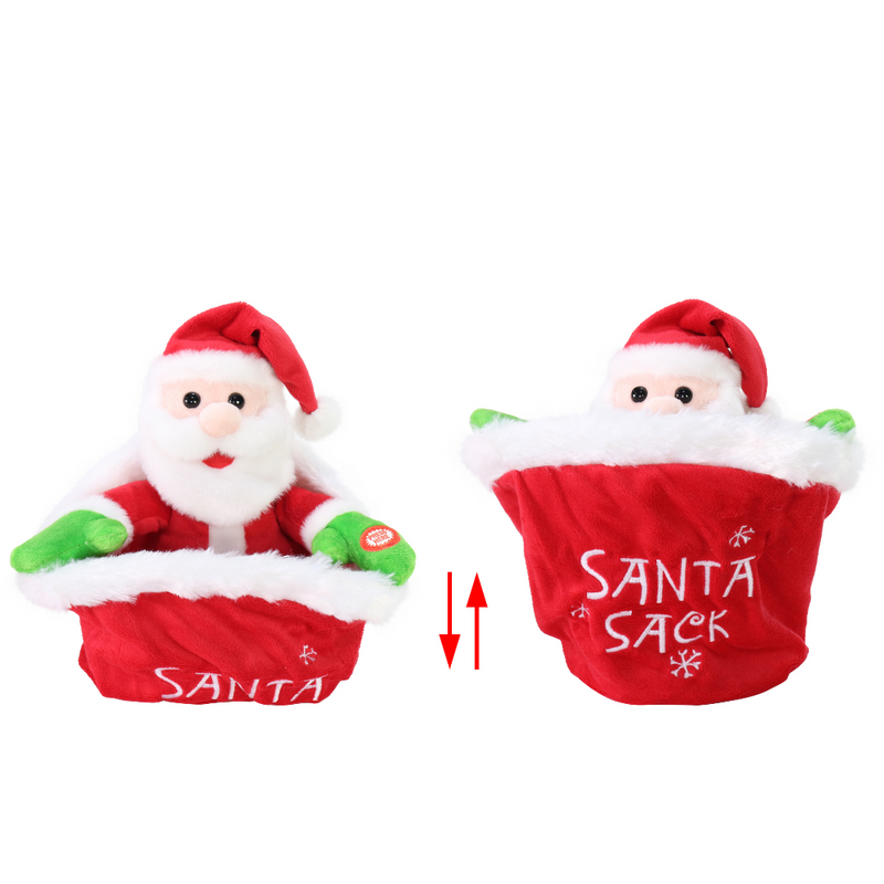 Ronis Musical Hide N Seek Santa In Sack 25cm Assorted