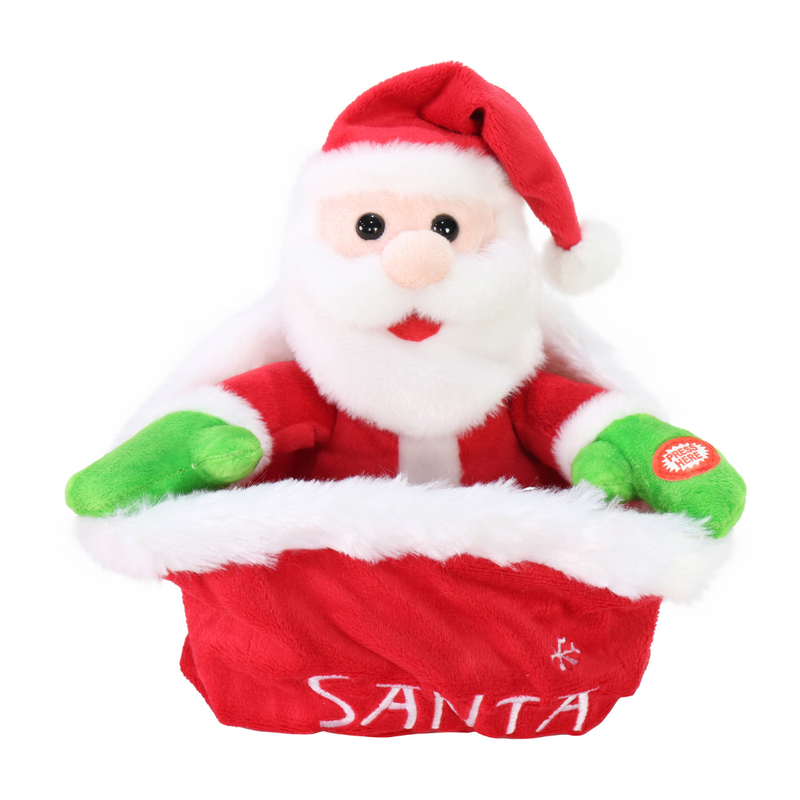 Ronis Musical Hide N Seek Santa In Sack 25cm Assorted