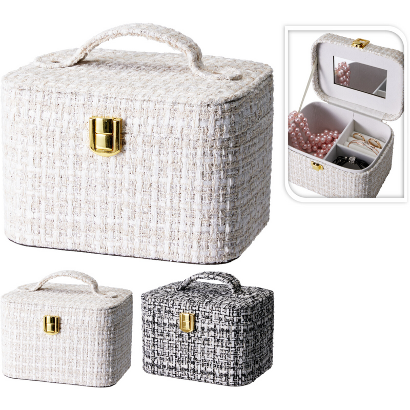 jewellery box 16.5 x 12.5 x 10.5cm in 2 assorted styles