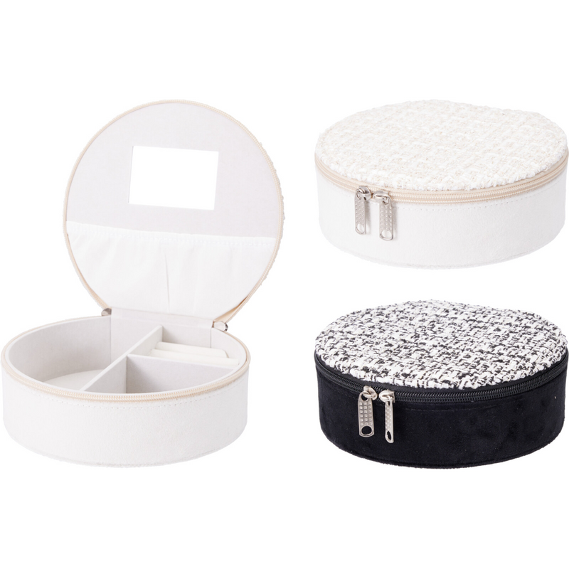 mirrored jewellery box 17.5 x 16.5 x 5.5cm assorted colours