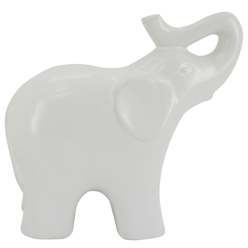 White elephant figurine with patterns