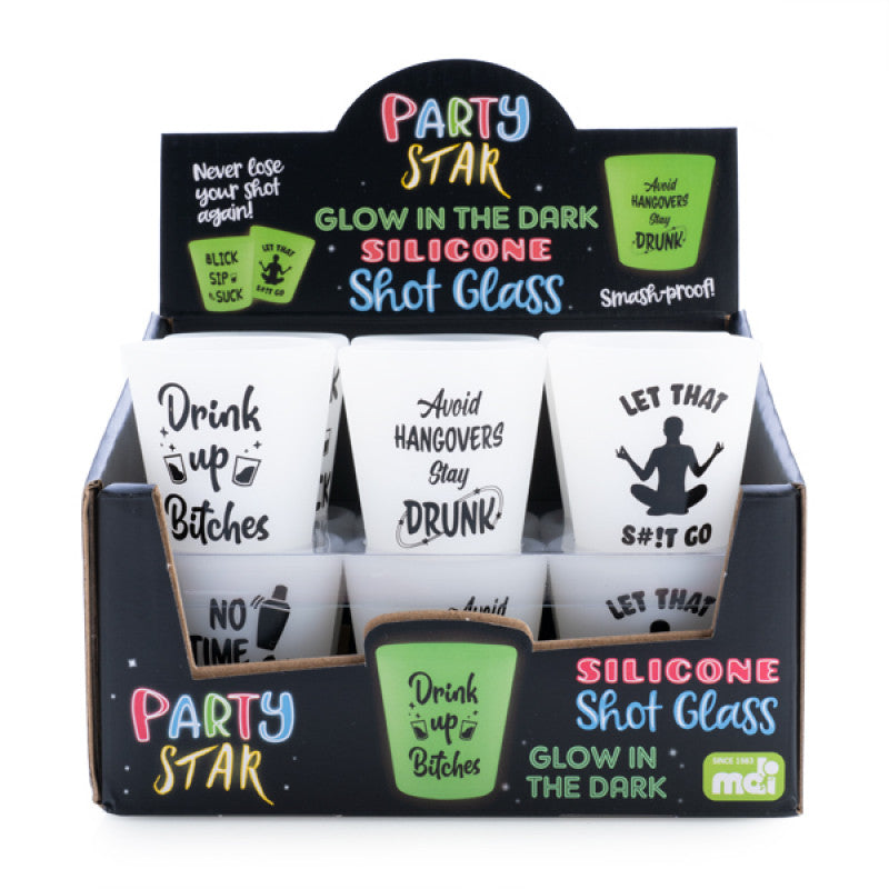 Luminous glow in the dark shot glass