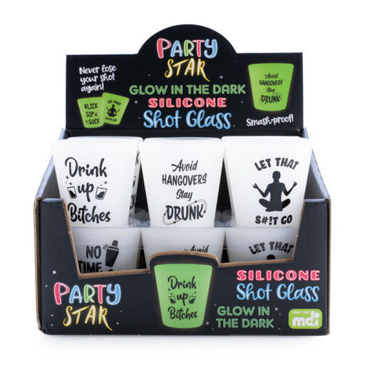 Luminous glow in the dark shot glass