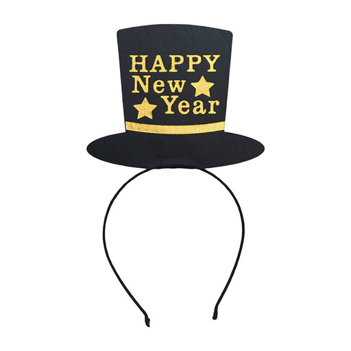 Happy New Year top hat headband party accessory