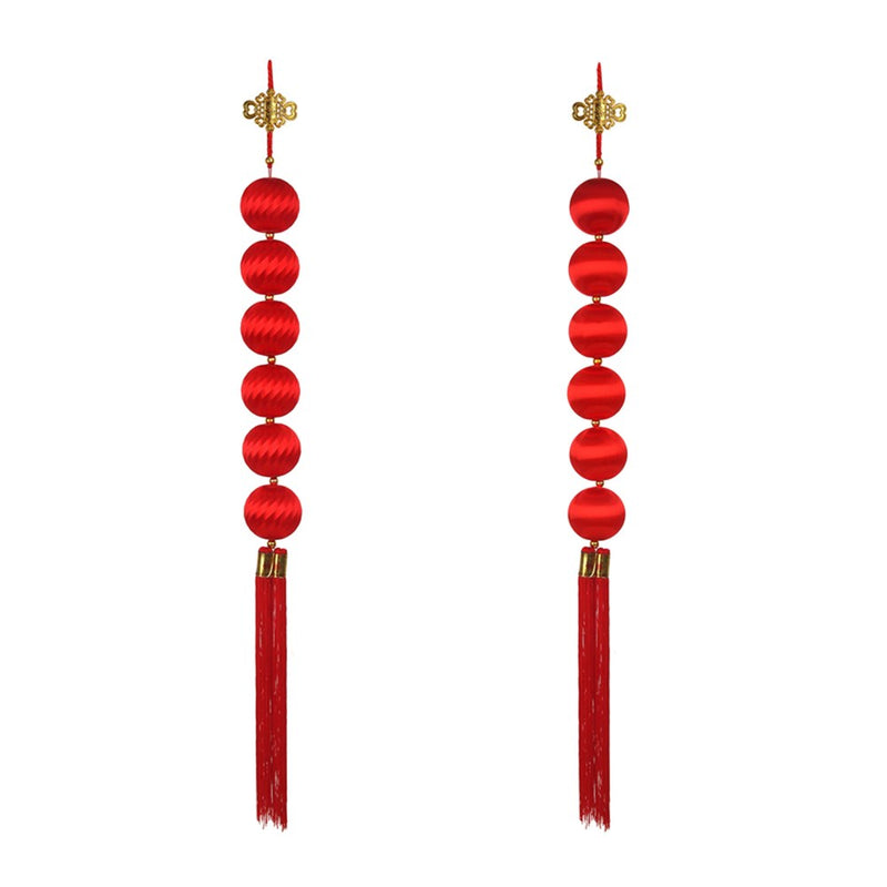 String of small red lanterns hanging decoration 90cm