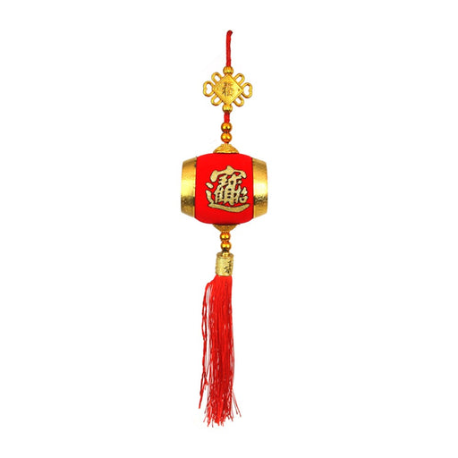 38cm hanging drum pendant decoration red and gold