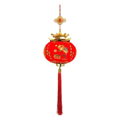 Red Chinese New Year lantern with tassel 33cm