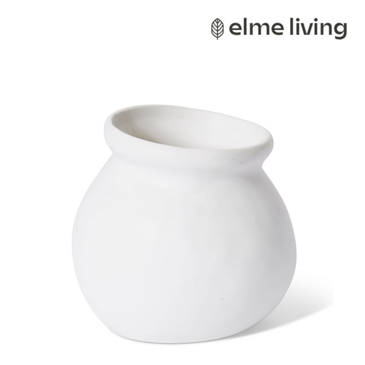 Ronis Nakano Round Vase White 15x14x13cm