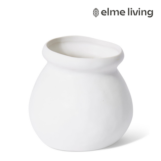 Ronis Nakano Round Vase White 18x18x17cm