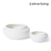 Ronis Nakano Wide Bowl White 20x20x9cm – thumbnail