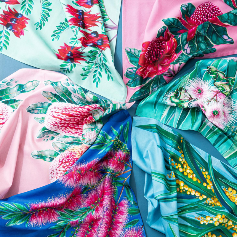 Ronis Native Flora Flowering Gum Kitchen Towel 2pk