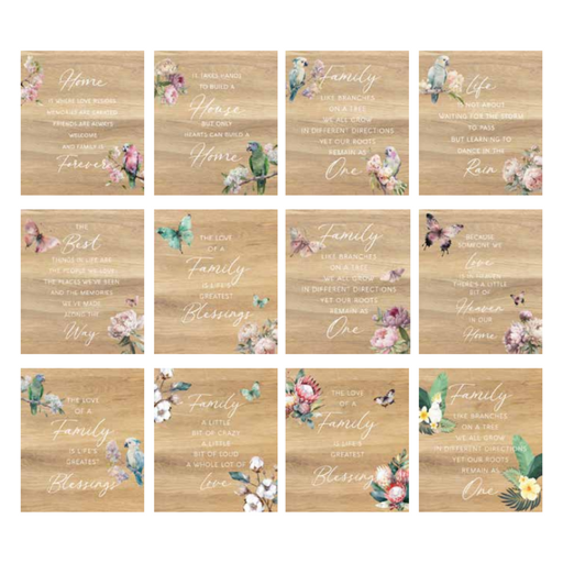 Ronis Natives & Birds Inspiration Plaques 14x12x0.9cm Assorted