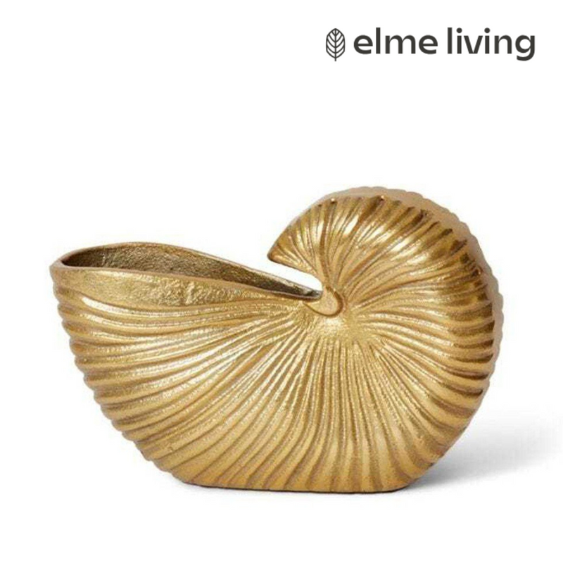 Ronis Nautilus Vase Gold 22x6x15cm