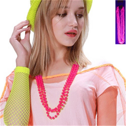 Ronis Neon Necklace Pink 3pk
