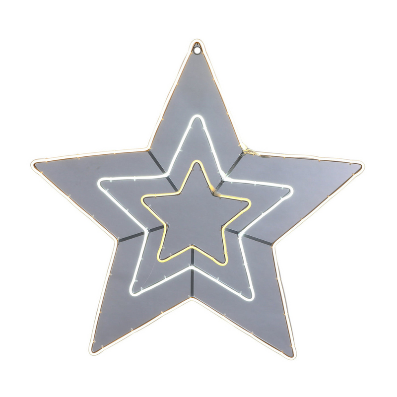 Neon Nested Stars 80cm with warm white and white LED lights for Christmas décor