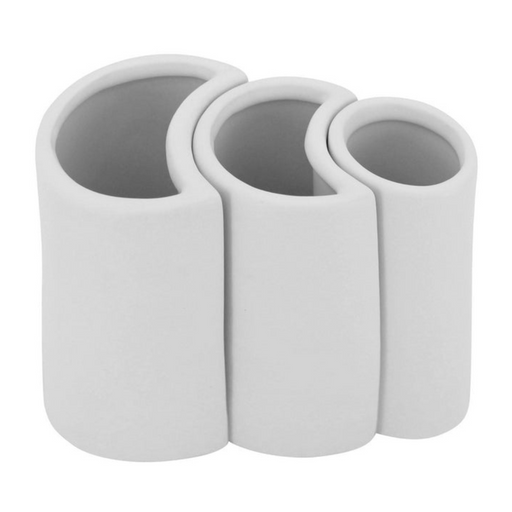 Ronis Nestle Vase 15x21x15cm White Set of 3