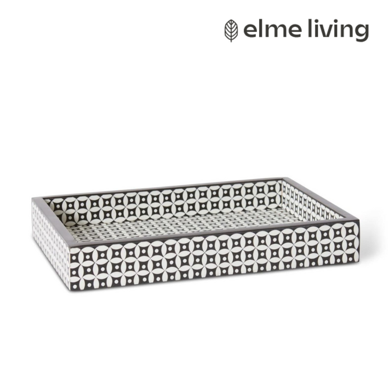 Ronis Nicolette Decor Tray Black/White 35x25x5cm