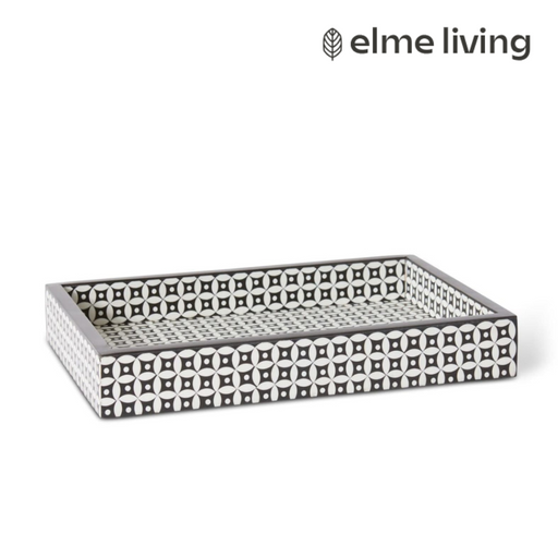 Ronis Nicolette Decor Tray Black/White 35x25x5cm