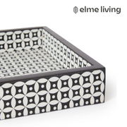 Ronis Nicolette Decor Tray Black/White 35x25x5cm