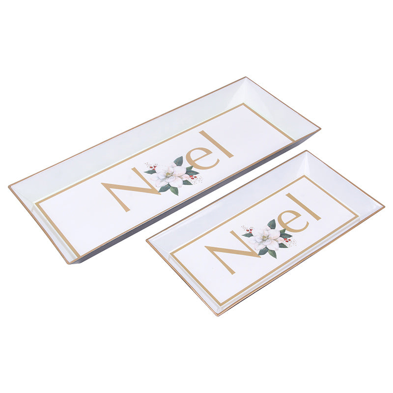 Ronis Noel Melamine Serving Tray Set of 2