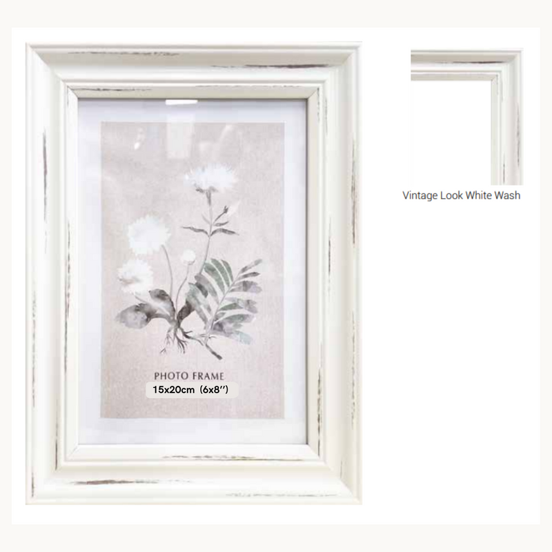 Non matted look photo frame 15x20cm 6x8 picture frame for portraits and prints