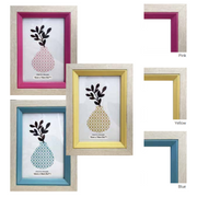 Non matted 13x18cm (5x7in) photo frame with pastel detailing, decorative picture frame for home décor. – thumbnail