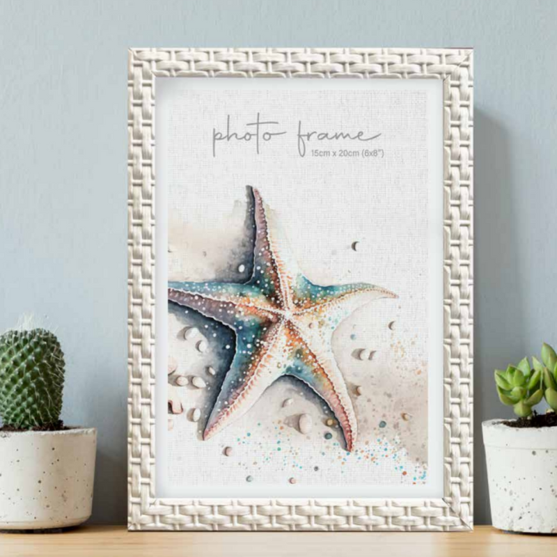 Non matted weave look photo frame 15x20cm 6x8 textured picture frame