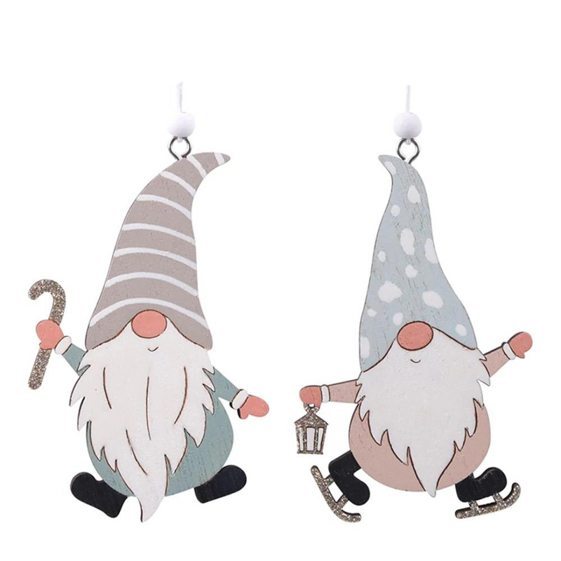 Ronis Nordic Gnome Tree Ornament 10x7x0.5cm Assorted
