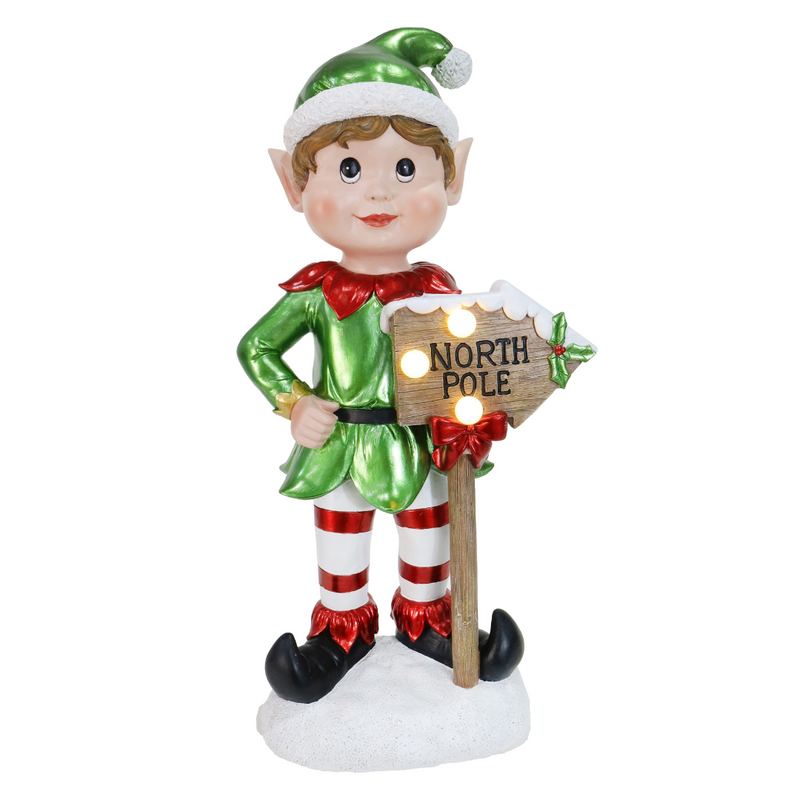 Ronis North Pole Elf Light Up Battery Operated 51cm