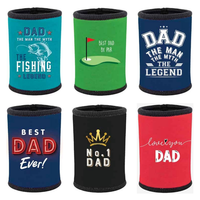 Ronis Novelty Stubby Holder Dad Monkey Biz Assorted