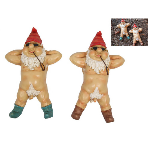 Ronis Nudist Garden Gnome 27cm Assorted