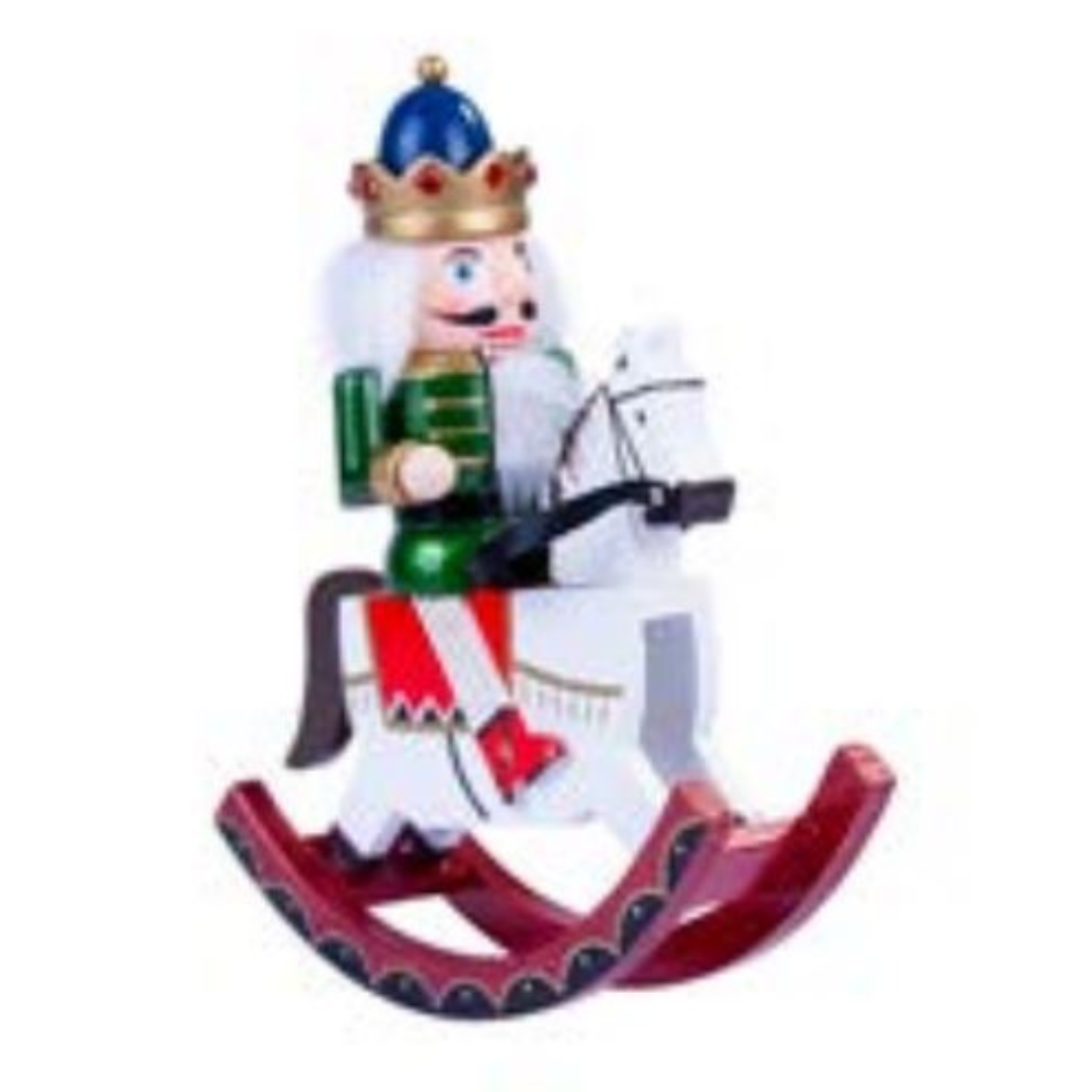 Nutcracker on Rocking Horse 31cm
