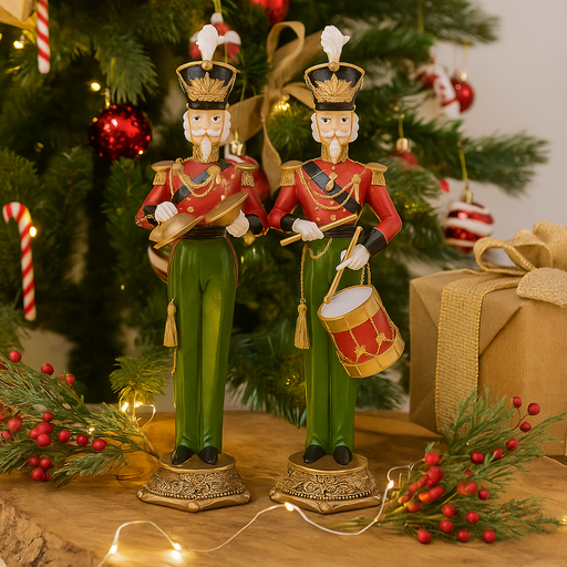 Traditional Christmas nutcracker figurines made from polyresin 12.5x9.5x43cm