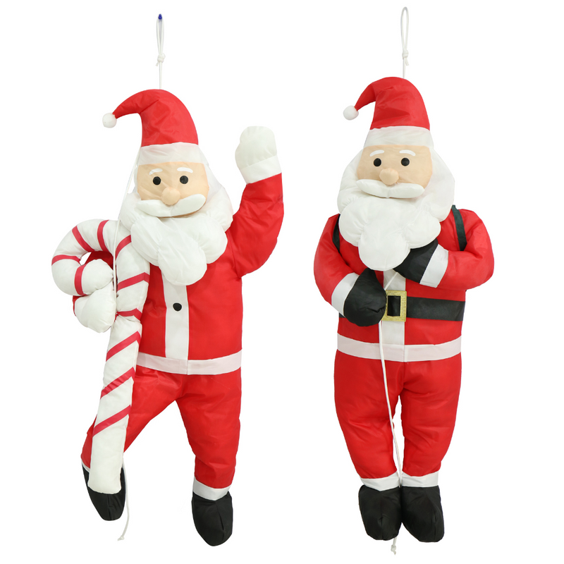 Nylon Garden Santa 120cm Assorted – large outdoor Santa decoration in assorted festive designs