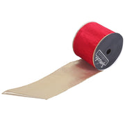 Red Velour Double Layer Ribbon 10cmx10M – thumbnail