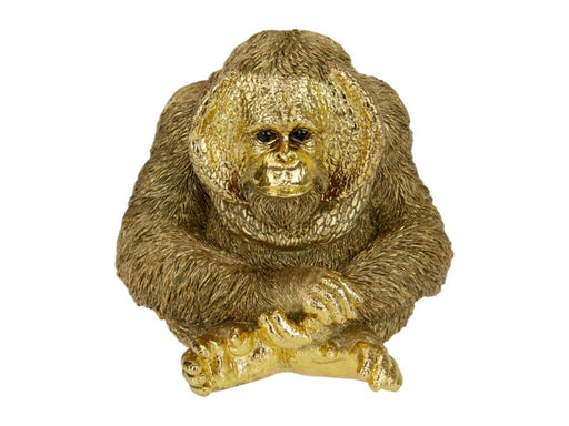 Gold orangutan figurine