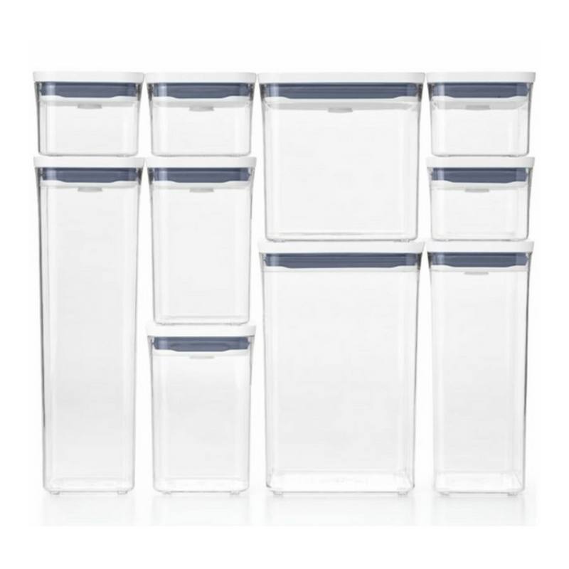 OXO Good Grips 10-Piece POP Container Set with assorted airtight containers