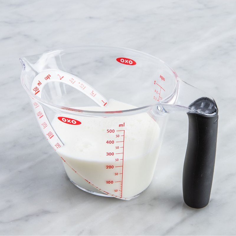 OXO Good Grips Angled Measuring Cup 500ml with clear body and black handle